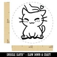 thumbnail image 2 of Satisfied Cat Kitty Headpat Self-Inking Rubber Stamp Ink Stamper - Dry Pad (No Ink) - Mini 1/2 Inch, 2 of 7