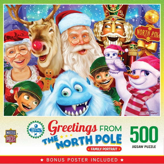 MasterPieces 500 Piece Christmas Jigsaw Puzzle The North Pole Family Portrait