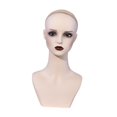 thumbnail image 4 of Cabeza de maniquí femenina, soporte de exhibición de peluca, estable, suave y realista, soporte para pendientes, gafas, diademas y bufandas., 4 of 9