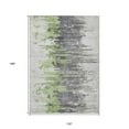 thumbnail image 3 of HomeRoots 582391 10 x 14 ft. Abstract Washable Indoor & Outdoor Rectangle Area Rug, Green & Silver, 3 of 5