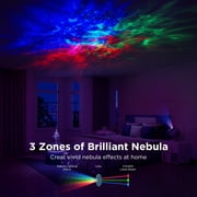 Govee Star Light Projector with 3 Aurora Flowing Effects, Works with Matter, Alexa and Google Assistant, 52 Scene Modes, 18 White Noise Options, LED Night Light Projector for Bedroom, Without Plug