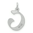 thumbnail image 3 of Sterling Silver Rhodium-plated Artisan Block Letter G Initial Charm QC5089G, 3 of 3