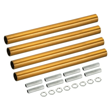 

Uxcell M10 Thread 5.91 Coupling Nut with Pipe Hex Nut Threaded Extension Rod Kit Gold Bronze 4 Set