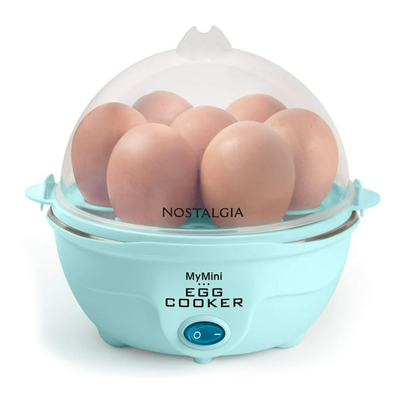 Nostalgia MyMini Premium 350-Watt 7-Egg Cooker, Aqua