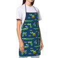 thumbnail image 3 of Fuzoiu Little Pirate Crocodile Print Waterproof Apron, Kitchen Apron for Women Men Chef, Apron for Christmas Dinner Party Cooking Baking Crafting House Cleaning Kitchen, 3 of 7