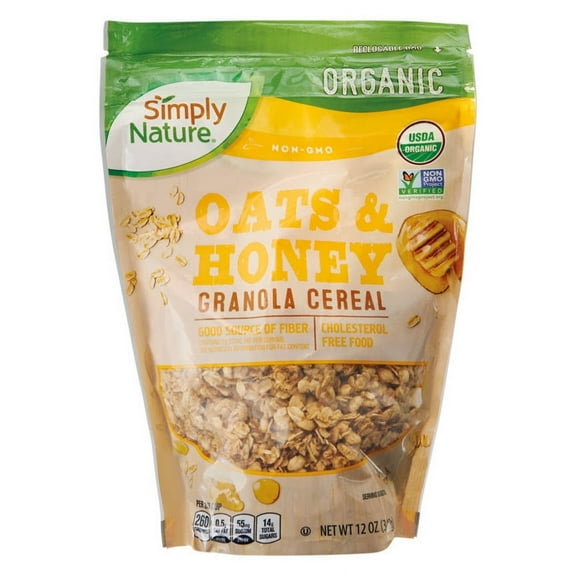 Simply Nature Organic Oats & Honey Granola, 12 oz