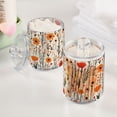 thumbnail image 5 of Wildflower Pattern Cotton Swabs Cans Translucent Plastic Canisters Dustproof Lid for Bathroom Storage, 5 of 7