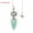 Aventurine - Silver, variant on Natural Bullet Point Crystal Quartz Pendulum Metal Cage Energy Stone Amulet-Aventurine - Rose Gold