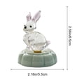 thumbnail image 3 of Glass Rotating Animal Ornaments | Handmade Blown Glass Decor with Ceramic Base | Cute Rotating Desk Decor for Kids, Students, Home & Car | Includes 1 Piece, 3 of 6