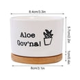 thumbnail image 2 of Funny Unique Succulent Pots Ceramic Fleshy Flowerpot Tray Indoor Desktop Bonsai Decoration 3 Optional, 2 of 8