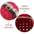 thumbnail image 3 of WEAVILUX Red Wooden Christmas Basket Handwoven Storage Organizer Decorative Holiday Container for Home and Festive Décor, 3 of 8
