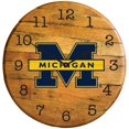 thumbnail image 1 of Barrel-Tops BTC-MICH-01 NCAA-MICHIGAN WOLVERINES Oak Barrel Clock, 1 of 1