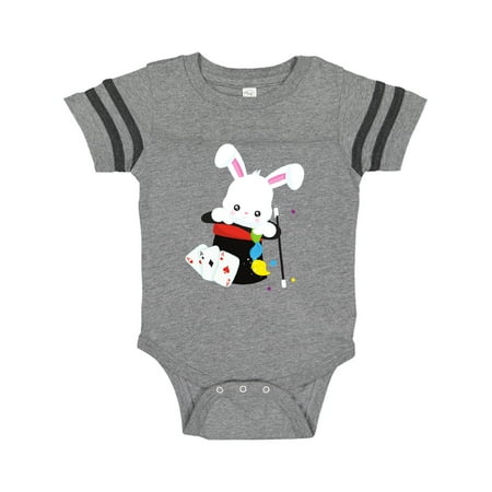 

Inktastic White Bunny Coming Out Of A Hat Magic Trick Gift Baby Boy or Baby Girl Bodysuit