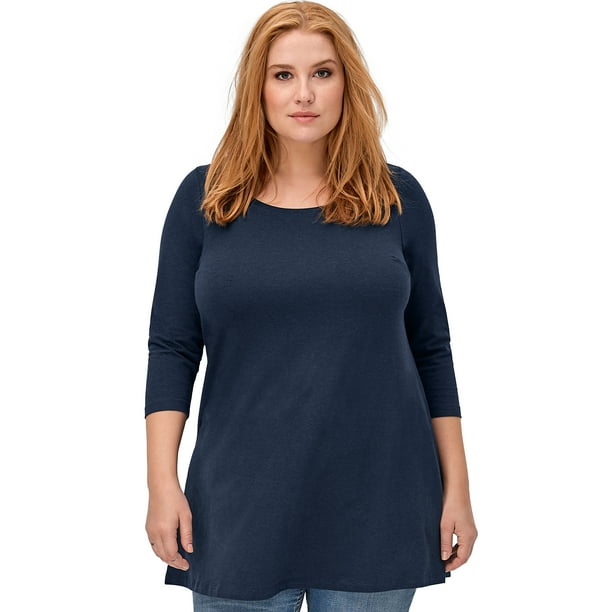 walmart tunic tops plus size