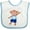 White and Blue, variant on Inktastic Volleyball Player Boys Cute Monkey Boys Baby Bib