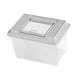 thumbnail image 3 of Tanque de baño para tortugas Estuche pequeño de transporte Caja de cría para anfibios Caja de alimentación de alimentos para tanques Caja para ranas gris, 3 of 8