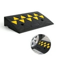 thumbnail image 1 of Rubber Driveway Curb Ramp, Low Profile Slope Ramp with Drainage Channel and Reflective Safety Strips, 48 Inch Heavy Duty for Car SUV, 1 of 7