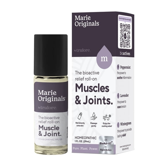 Marie Originals Muscles & Joints Pain Relief Roll-On, Back Knee Muscle Joint Arthritis Pain Relievers, Cooling Menthol, 29ml
