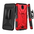thumbnail image 3 of For Nokia C100 Case Military Grade Ring Car Mount Kickstand Wtempered Glass Hybrid Hard Pc Soft Tpu Shockproof Protective Case - Red, 3 of 5