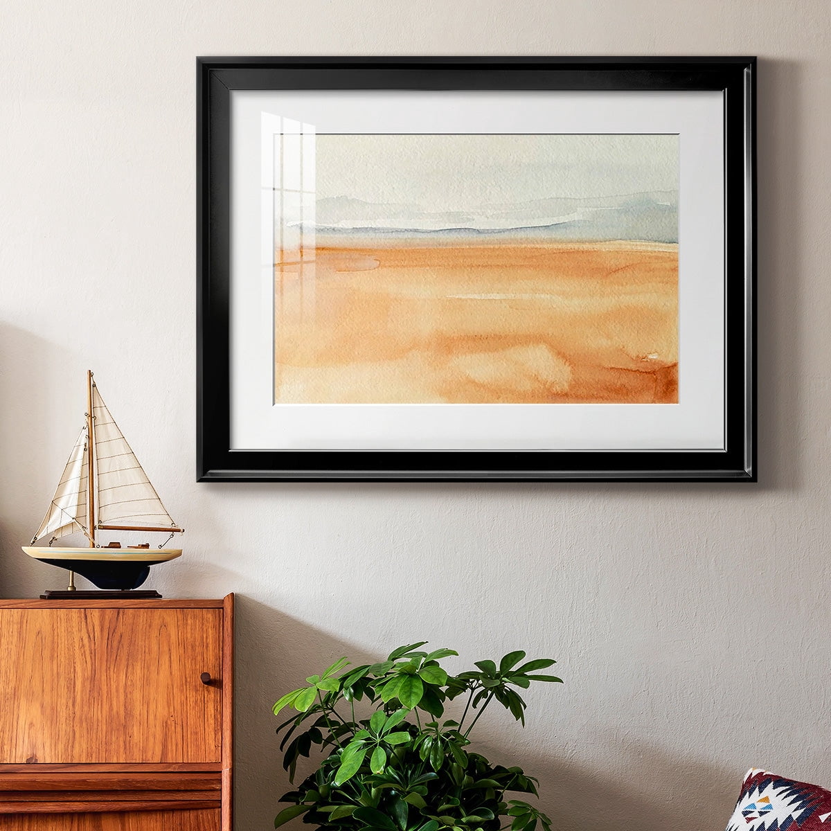 Ash Blue Horizon I Premium Framed Print - Ready to Hang