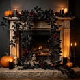 thumbnail image 5 of Aurorax Halloween Decorations Outdoor,Halloween Black Rose Vines IP65 Artificial Realistic Posable Fall Decorations for Home Outdoor Black, 5 of 6
