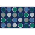 thumbnail image 1 of Flagship Carpets Sitting Spots Seating Rectangle Area Rug for Children's Classroom or Kids Playroom, and Home Learning Carpet, Seats 24, 7'6" x 12', Cool Blue, 1 of 1