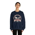 thumbnail image 3 of Adult Womens Horse Drawn Sleigh Rides Crewneck Sweatshirt, Christmas Sleigh, 3 of 7