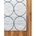 thumbnail image 6 of Unique Loom Matrix Trellis Collection Area Rug - Dots (9' x 12' 2" Rectangle White/Gray), 6 of 7
