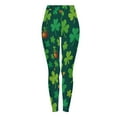 thumbnail image 4 of DPTALR Women's St. Patrick's Day Print Stretch Tight Yoga Leggings,Green,Size L, 4 of 9