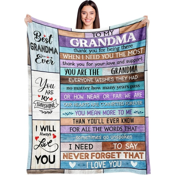 Grandma Gifts, Best Gifts for Grandma, Grandma Birthday Gifts from Grandkids, Great Grandma Gifts, Gifts Ideas for Grandmother, Grandma Gifts for Christmas Throw Blanket 60"x50"