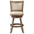 thumbnail image 4 of Boraam Melrose Counter Height Swivel Wood Kitchen Bar Stool - Driftwood Wire-Brush & Ivory, 4 of 4