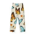 thumbnail image 4 of Easygdp Butterflies Men's Pajama Pant, Sleep Elastic Waistband Lounge Pants - X-Large, 4 of 9