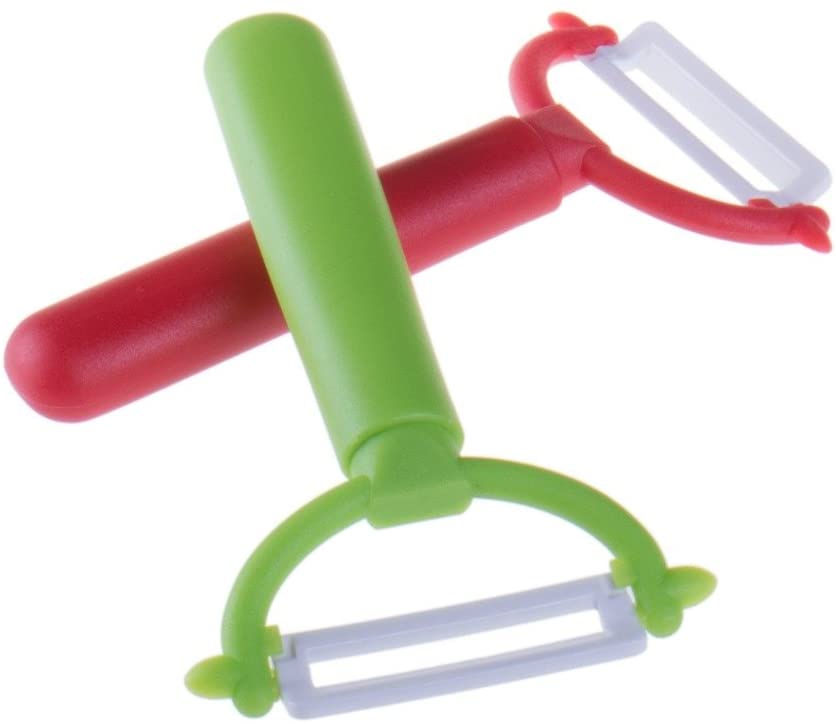 2 Premium Ceramic Blade Vegetable Peelers for Carrot, Potato, Zucchini
