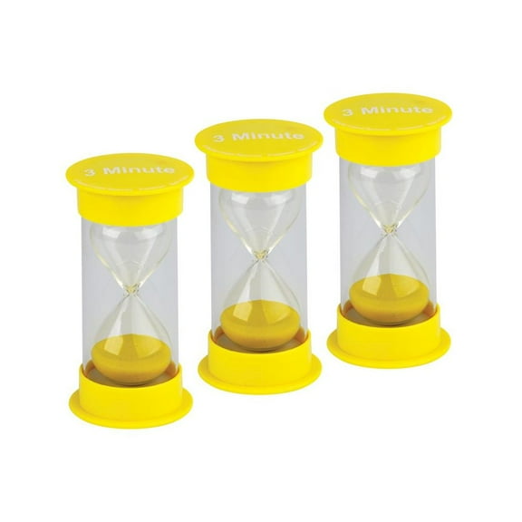 Teacher Created Resources Sand Timer, Medium, 3 Minute, Pack of 3