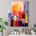 thumbnail image 4 of Sunrise Sunset Geometric Abstract Canvas Print Apartment Hotel Decor, 4 of 8
