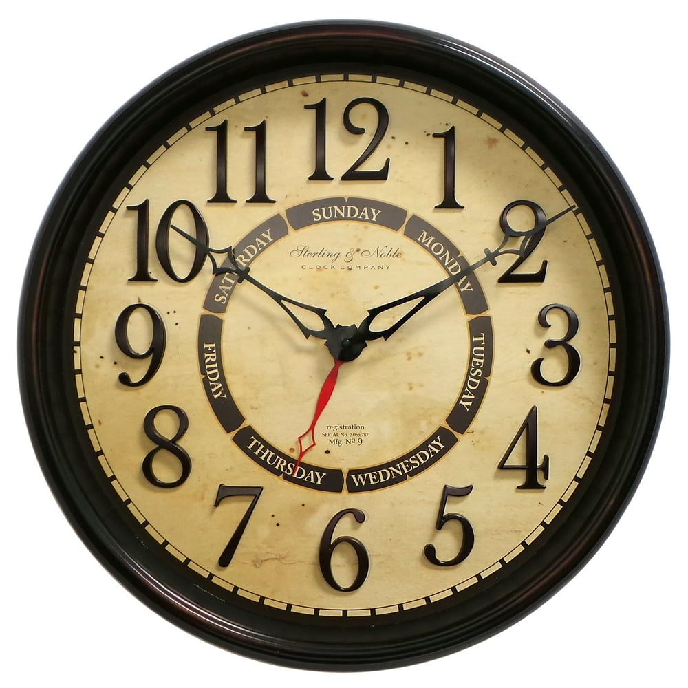 Better Homes & Gardens 20" Calendar Wall Clock