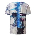 thumbnail image 6 of Shirts for Men Men's Street Trendy Casual Print Crew Neck Short Sleeve Plus Size Tops for Men Mens Shirts V Neck T Shirts Men White 4XL, 6 of 8