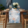 thumbnail image 2 of Coastal Coral Table Runner - 70 Inch Long, Kitchen Dining Table Runner Dresser Scarves, Blue Ocean Starfish Seagrass Watercolor Farmhouse Decor for Coffee Tables Wedding Party Banquet, 2 of 8