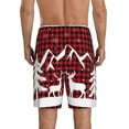 thumbnail image 2 of Yiaed Christmas Buffalo Plaid for Men's Soft Sleep Pajama Short Lounging Pajama Shorts-Large, 2 of 8