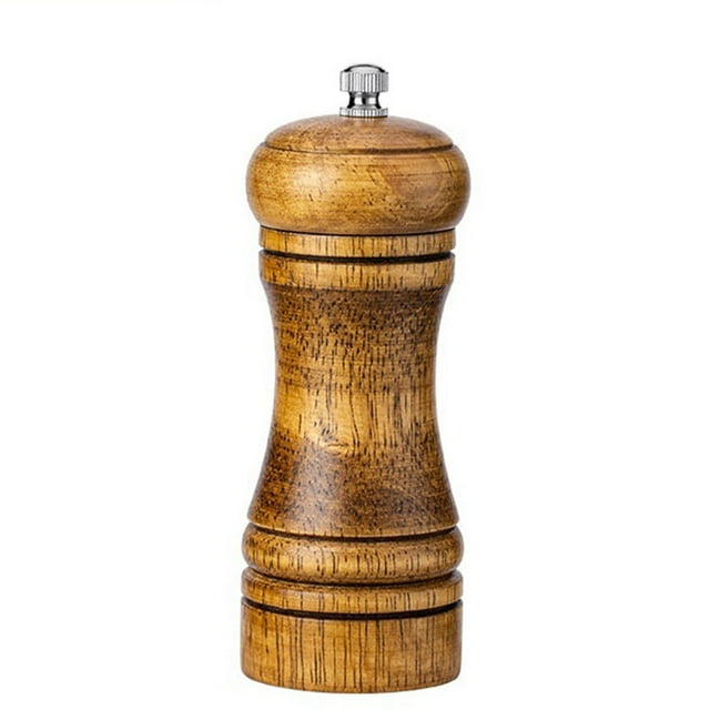 Coofit Pepper Grinder Wooden Adjustable Large Capacity Manual Spice Grinder Pepper Mill