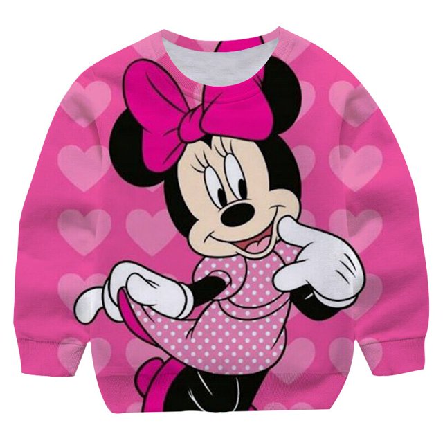 Bebé niñas niños encantador Mickey Mouse Minnie manga larga cuello redondo sudaderas niño dibujos animados sudaderas Otoño Invierno bebé Outfit10T Gao Jinjia LED