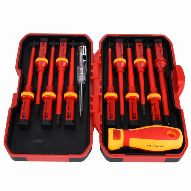 Outils d'Électricien, Ensemble de 13 Tournevis Isolants avec Fonctionnalités de Pointe