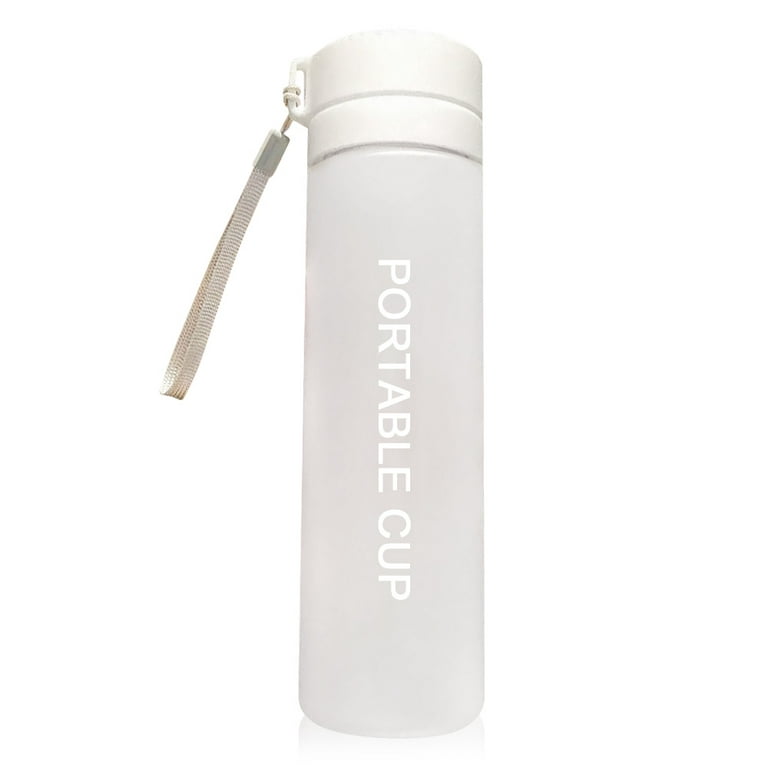 Sports Water Bottle with Leak Proof Flip Top Lid Reusable Plastic for Gym  and Outdoor,Beige,Beige，G78941 