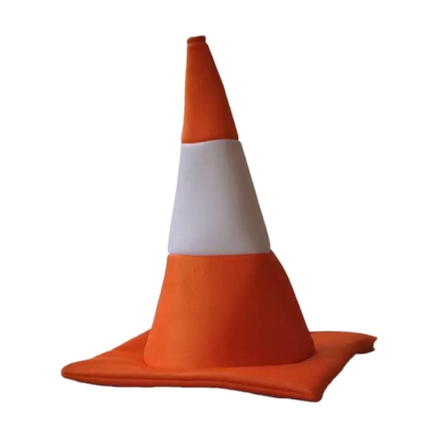 Sombrero de cono de tráfico, sombrero de construcción en forma de cono para fiesta temática navideña, cosplay