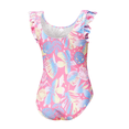 thumbnail image 6 of Otqutp Girls One Piece Swimsuit Rainbow Gradient Heart Print Ruffle Sleeveless Bathing Suit Summer Slim Fit Beach Surf Swimwear, 6 of 7