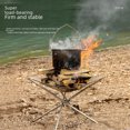 thumbnail image 5 of Foyer de Camping Pliable en Acier Inoxydable Moyen avec Grille de Gril - Foyer Extérieur Léger et Portable pour Feux de Camp, Barbecues et Cuisson - Résistant à la Rouille pour les Sorties de Camping et les Aventures en Plein Air, 5 of 5