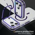 thumbnail image 2 of For iPhone 17 Pro Magnetic Phone Case,With Contractile Lens Ring Kickstand,Compatible with Mag-safe,Transparent Back,Ultra Slim Shockproof Anti-fall Protection Rugged Phone Case,Purple, 2 of 9