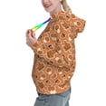 thumbnail image 2 of Uemuo Mushroom maple nuts Pattern Women's Hoodie with Eye-catching Drawstrings- Casual Pullover Hoodie with Kangaroo Pocket, Stylish Hooded Sweatshirt-Small, 2 of 7