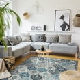 thumbnail image 3 of Moynesa 6'x9' Area Rug for Living Room Moroccan Vintage Washable Rug Non-Slip Large Soft Ultra-Thin Foldable Carpet Non Shedding Accent Rug for Living Dining Laundry Room Office,Blue, 3 of 10