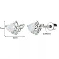 thumbnail image 2 of QQTDFG 20G Surgical Steel Stud Earring Heart CZ Cartilage Earring Helix Tragus Piercing-Style 5, 2 of 5